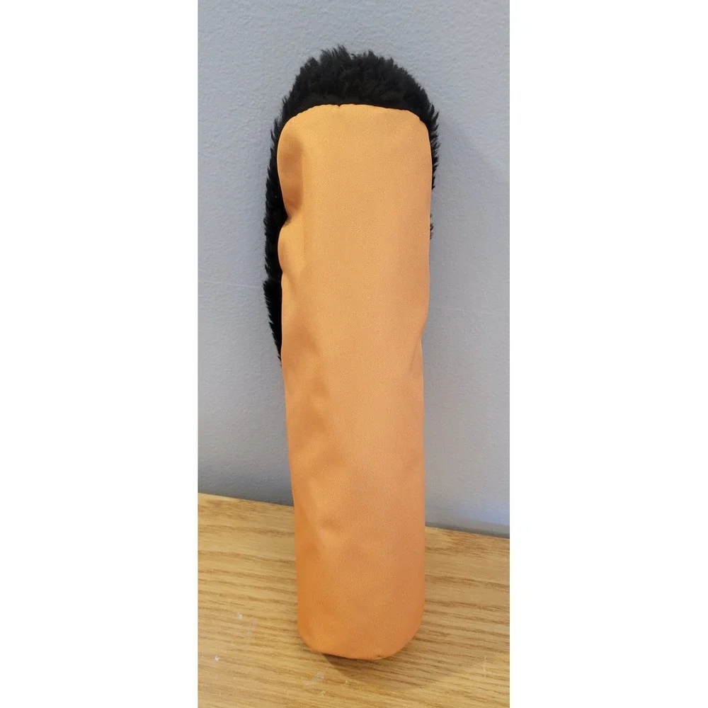 V-One Vodka Promo 1.5L Magnum Bottle Jacket Cover Orange Faux Fur 13in